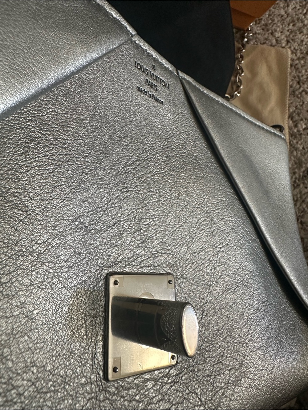 Louis Vuitton Love Note Studded Perforated Leather Clutch/Shoulder Bag; - Picture 5 of 10